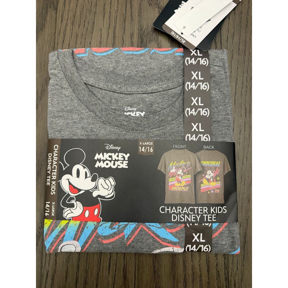 Disney Mickey Mouse Graphic Tee Kids Large 14/16 
NWT Gray